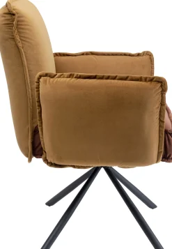 Online KARE Design Krzesło z podłokietnikami Chelsea 65x90 cm brązowe - KARE