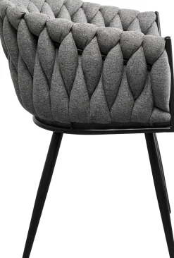 Hot KARE Design Krzesło z podłokietnikami Dean szare - KARE