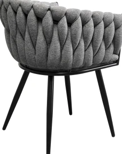 Hot KARE Design Krzesło z podłokietnikami Dean szare - KARE