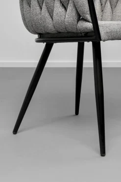 Hot KARE Design Krzesło z podłokietnikami Dean szare - KARE