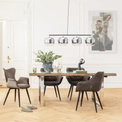 New KARE Design Krzesło z podłokietnikami Dream 63x88 cm brązowe - KARE