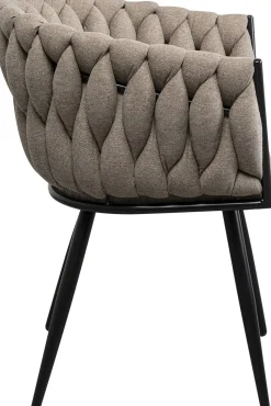 Discount KARE Design Krzesło z podłokietnikami Dean beżowe - KARE