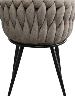 Discount KARE Design Krzesło z podłokietnikami Dean beżowe - KARE