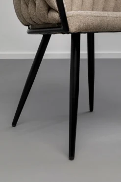 Discount KARE Design Krzesło z podłokietnikami Dean beżowe - KARE