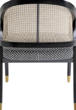 Hot KARE Design Krzesło z podłokietnikami Horizon 58x82 cm czarne - KARE