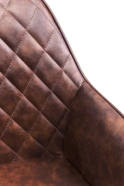 Clearance KARE Design Krzesło z podłokietnikami Harry 60x84 cm brązowe ekoskóra - KARE