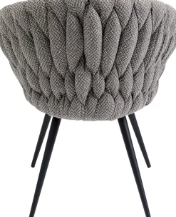 Outlet KARE Design Krzesło z podłokietnikami Knot 68x79 cm brązowe - KARE