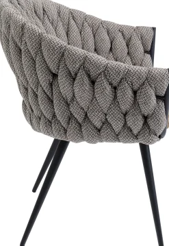 Outlet KARE Design Krzesło z podłokietnikami Knot 68x79 cm brązowe - KARE