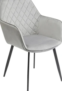 Fashion KARE Design Krzesło z podłokietnikami Kayla 59x89 cm szare - KARE