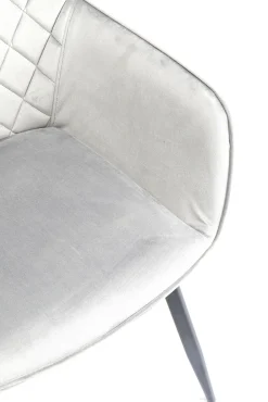 Fashion KARE Design Krzesło z podłokietnikami Kayla 59x89 cm szare - KARE