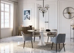 Fashion KARE Design Krzesło z podłokietnikami Kayla 59x89 cm szare - KARE