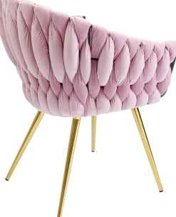 New KARE Design Krzesło z podłokietnikami Knot 81x62 cm jasnoróżowe - KARE