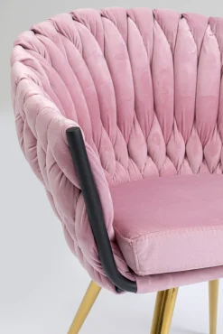 New KARE Design Krzesło z podłokietnikami Knot 81x62 cm jasnoróżowe - KARE