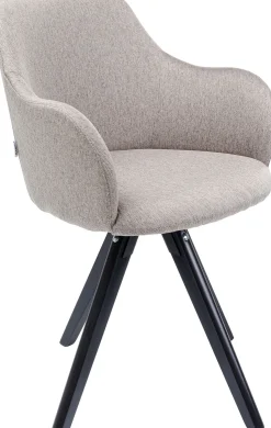 Fashion KARE Design Krzesło z podłokietnikami Lady Loco 62x83 cm taupe - KARE