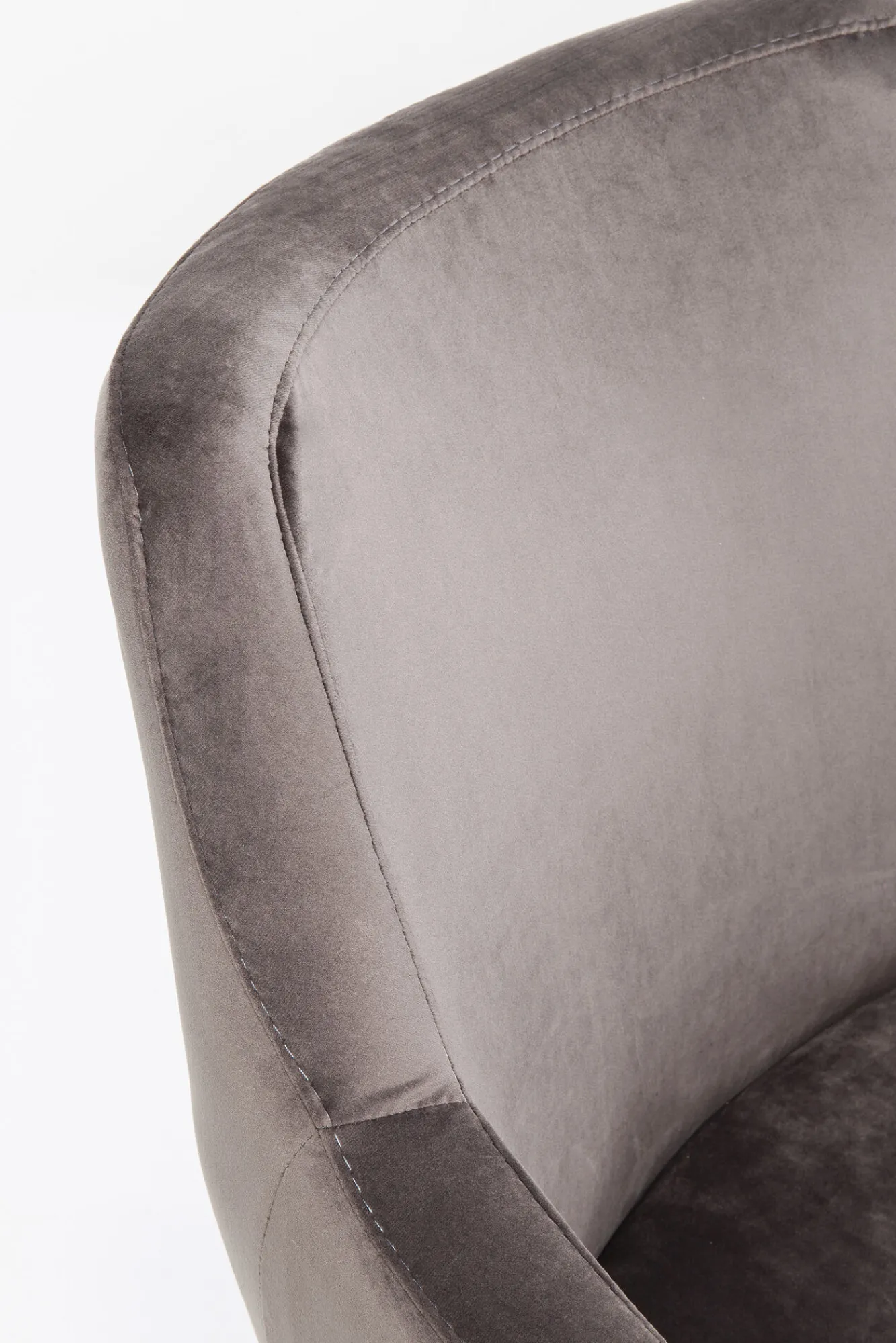 Clearance KARE Design Krzesło z podłokietnikami Mode Velvet 60x87 cm szare - KARE