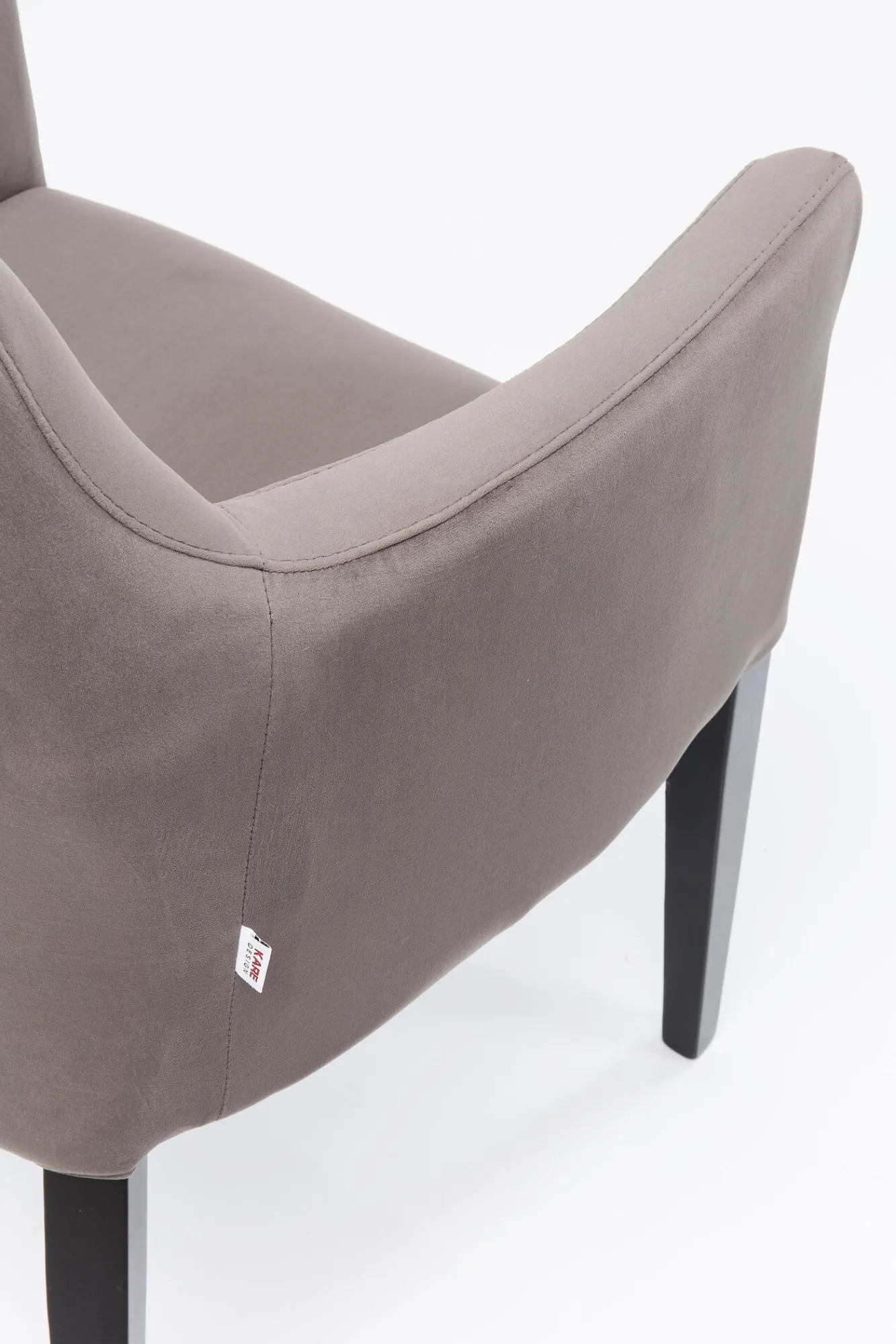 Clearance KARE Design Krzesło z podłokietnikami Mode Velvet 60x87 cm szare - KARE