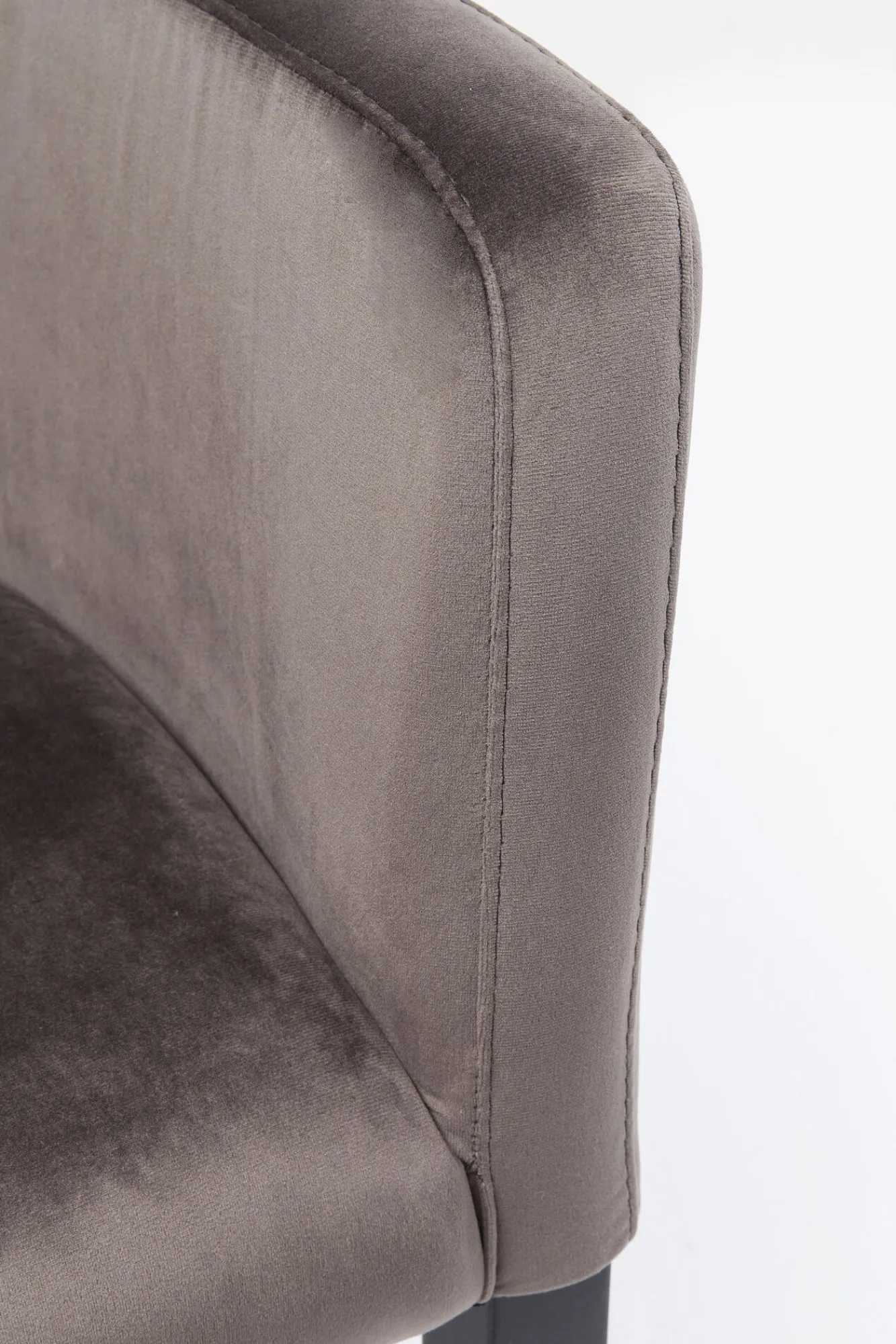 Clearance KARE Design Krzesło z podłokietnikami Mode Velvet 60x87 cm szare - KARE