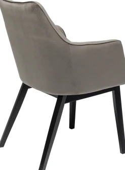 Online KARE Design Krzesło z podłokietnikami Modino Velvet 55x82 cm szare - KARE