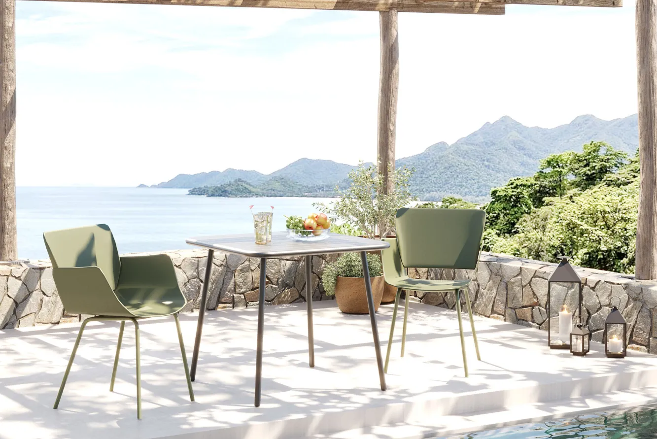 Fashion KARE Design Krzesło z podłokietnikami Madeira zielone - KARE