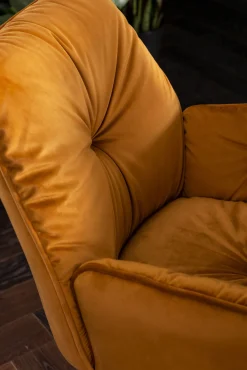 Discount KARE Design Krzesło z podłokietnikami Mila 60x89 cm żółte - KARE