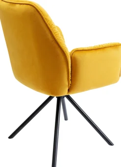 Discount KARE Design Krzesło z podłokietnikami Mila 60x89 cm żółte - KARE