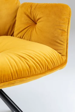 Discount KARE Design Krzesło z podłokietnikami Mila 60x89 cm żółte - KARE