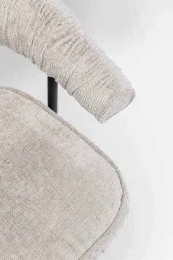 Clearance KARE Design Krzesło z podłokietnikami obrotowe w kolorze szarym nogi czarne 58x78 cm - KARE