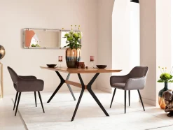 Clearance KARE Design Krzesło z podłokietnikami San Francisco 59x82 cm szare - KARE