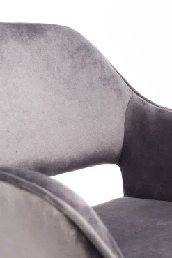 Clearance KARE Design Krzesło z podłokietnikami San Francisco 59x82 cm szare - KARE