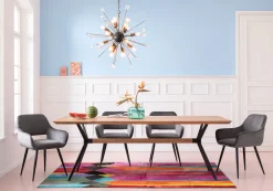 Clearance KARE Design Krzesło z podłokietnikami San Francisco 59x82 cm szare - KARE