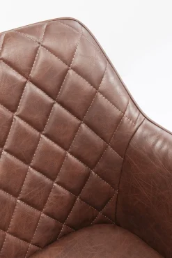 New KARE Design Krzesło z podłokietnikami San Remo 59x79 cm brązowe ekoskóra - KARE