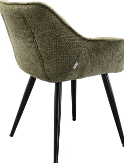 Best KARE Design Krzesło z podłokietnikami tkanina zielona melanżowa 65x82 cm - KARE