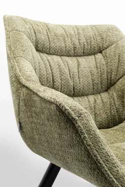 Best KARE Design Krzesło z podłokietnikami tkanina zielona melanżowa 65x82 cm - KARE