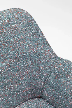 Best KARE Design Krzesło z podłokietnikami tapicerowane szare 70x85 cm nogi czarne - KARE