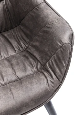 Outlet KARE Design Krzesło z podłokietnikami Thelma 65x82 cm szare ekoskóra - KARE