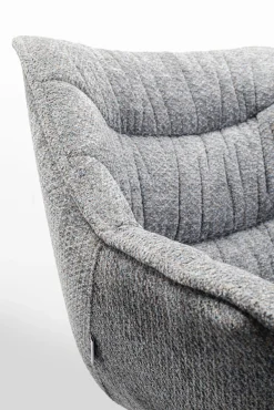 Fashion KARE Design Krzesło z podłokietnikami tkanina szara melanżowa 65x82 cm - KARE