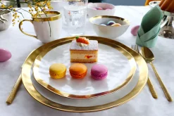 Sale KARE Design Kubek Bell 10x15 cm biało-złoty - KARE