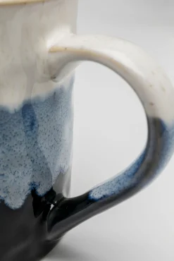 Clearance KARE Design Kubek z uchem kamionka 350 ml dół niebieski - KARE