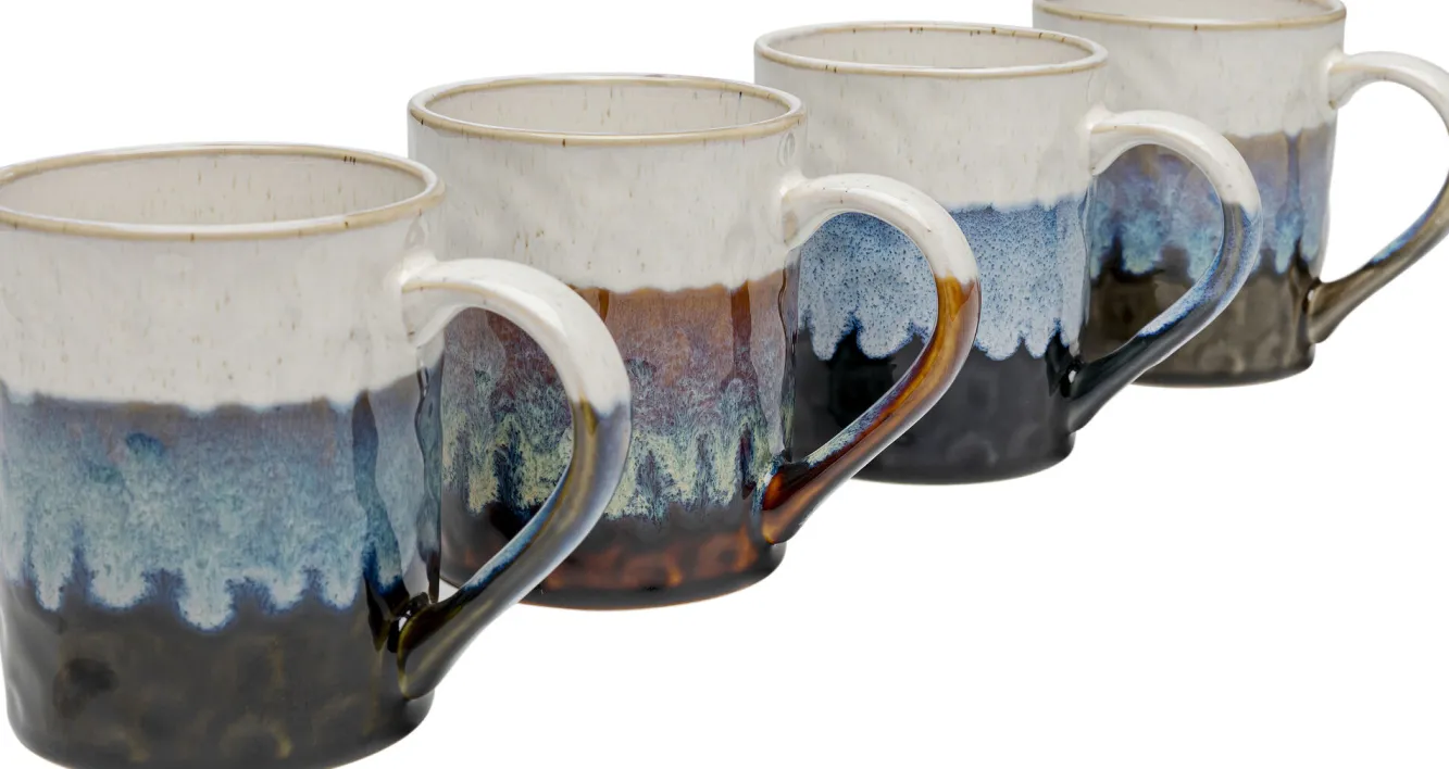 Clearance KARE Design Kubek z uchem kamionka 350 ml dół zielony - KARE