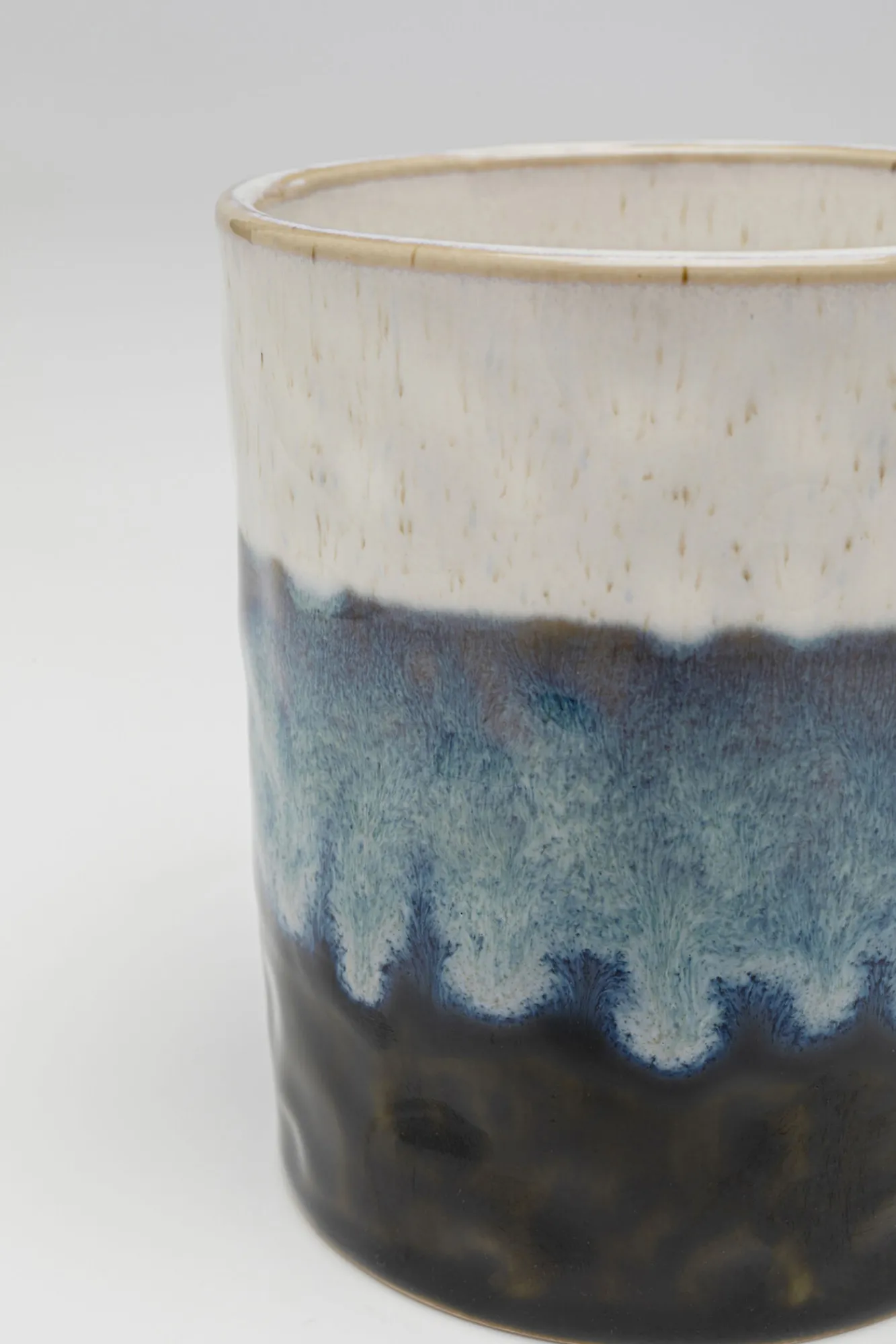 Clearance KARE Design Kubek z uchem kamionka 350 ml dół zielony - KARE