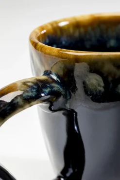 Best KARE Design Kubek z uchem kamionkowy ciemnoniebieski 370 ml - KARE