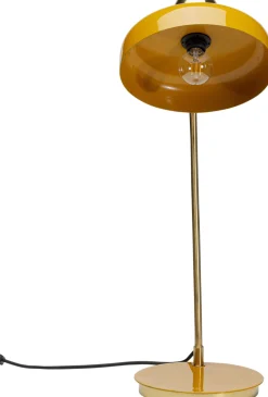 Best KARE Design Lampa biurkowa stalowa złota z pomarańczowym kloszem 56 cm - KARE