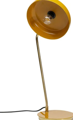 Best KARE Design Lampa biurkowa stalowa złota z pomarańczowym kloszem 56 cm - KARE