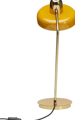 Best KARE Design Lampa biurkowa stalowa złota z pomarańczowym kloszem 56 cm - KARE
