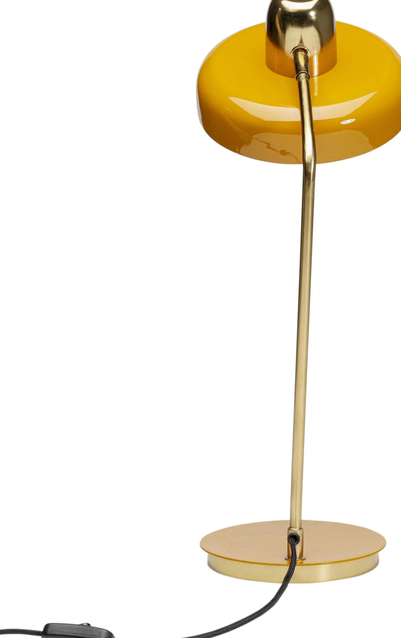 Best KARE Design Lampa biurkowa stalowa złota z pomarańczowym kloszem 56 cm - KARE