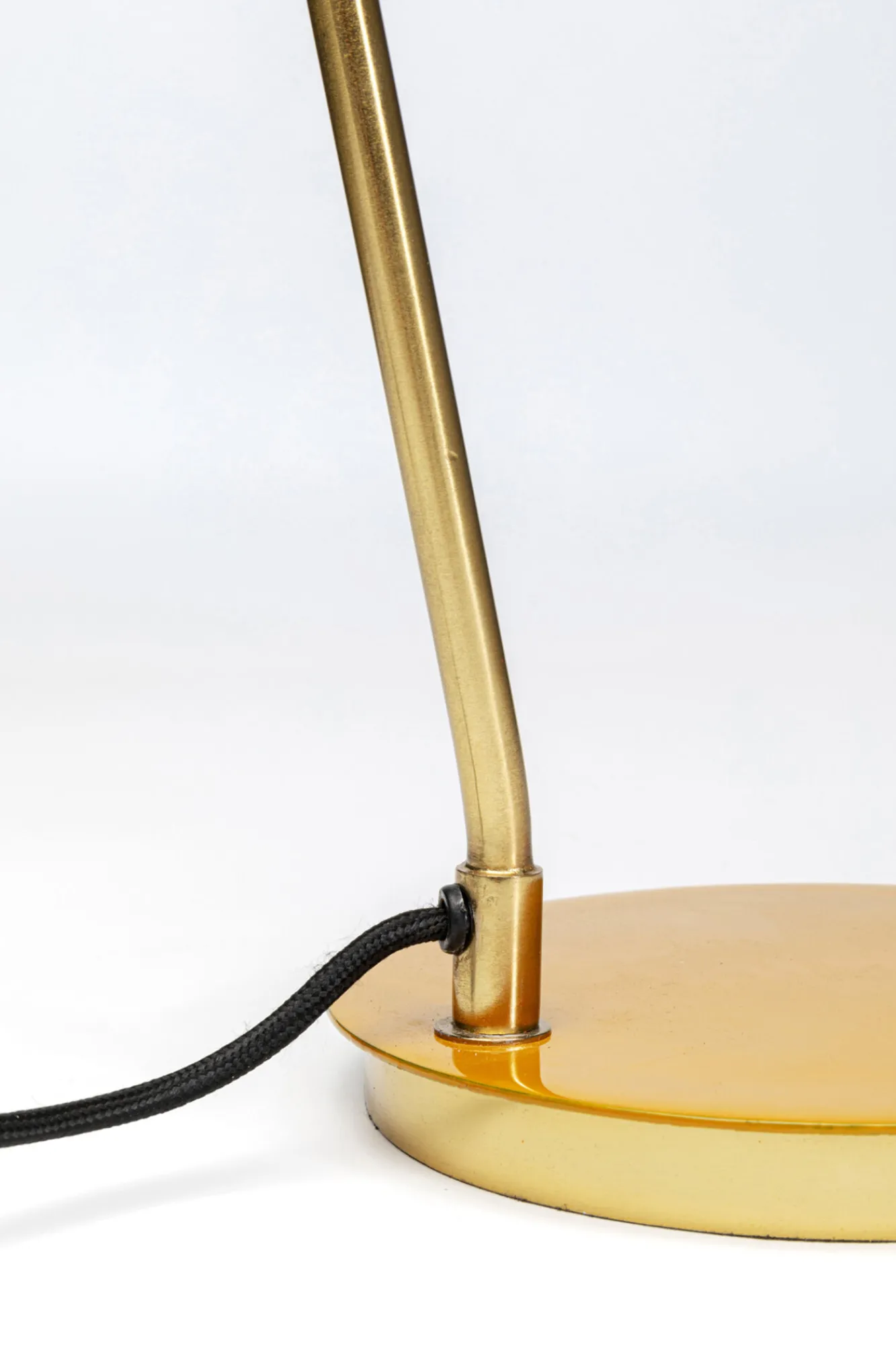 Best KARE Design Lampa biurkowa stalowa złota z pomarańczowym kloszem 56 cm - KARE