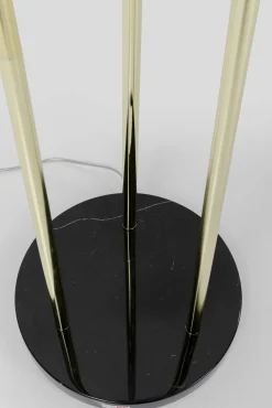 Hot KARE Design Lampa podłogowa Al Capone Tre 37x176 cm złota klosze przydymione - KARE