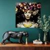Clearance KARE Design Lampa podłogowa Animal Bagheera 85x40 cm czarna - KARE