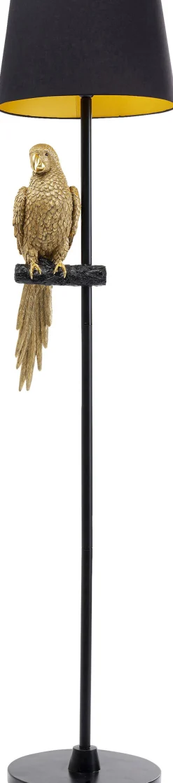 Best KARE Design Lampa podłogowa Animal Parrot Ø40x176 cm czarno-złota - KARE