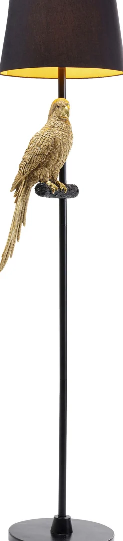 Best KARE Design Lampa podłogowa Animal Parrot Ø40x176 cm czarno-złota - KARE